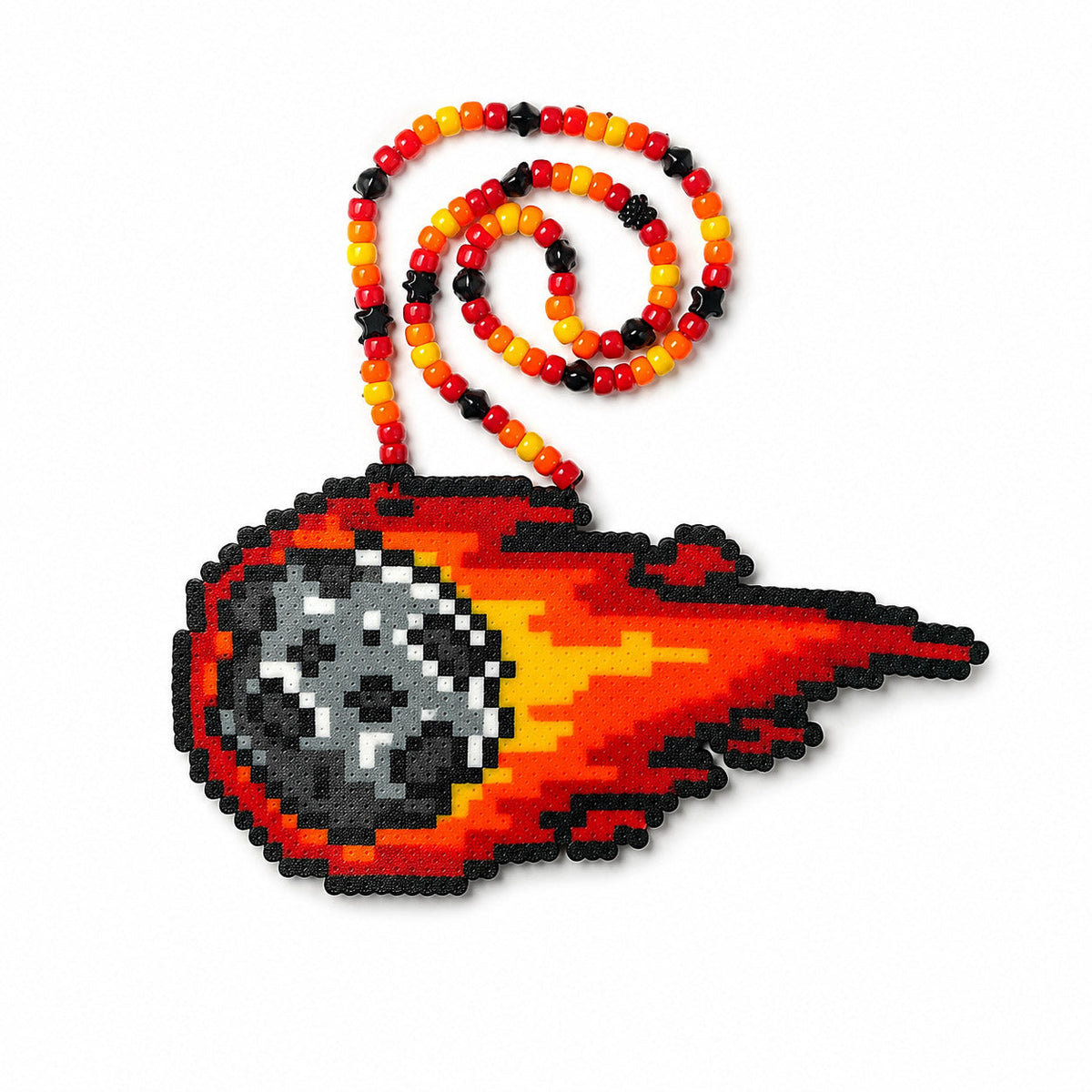 Lost Lands Flaming Comet Perler Necklace (Large)