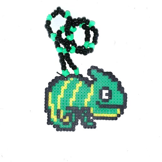 Chameleon Perler Necklace (Medium)
