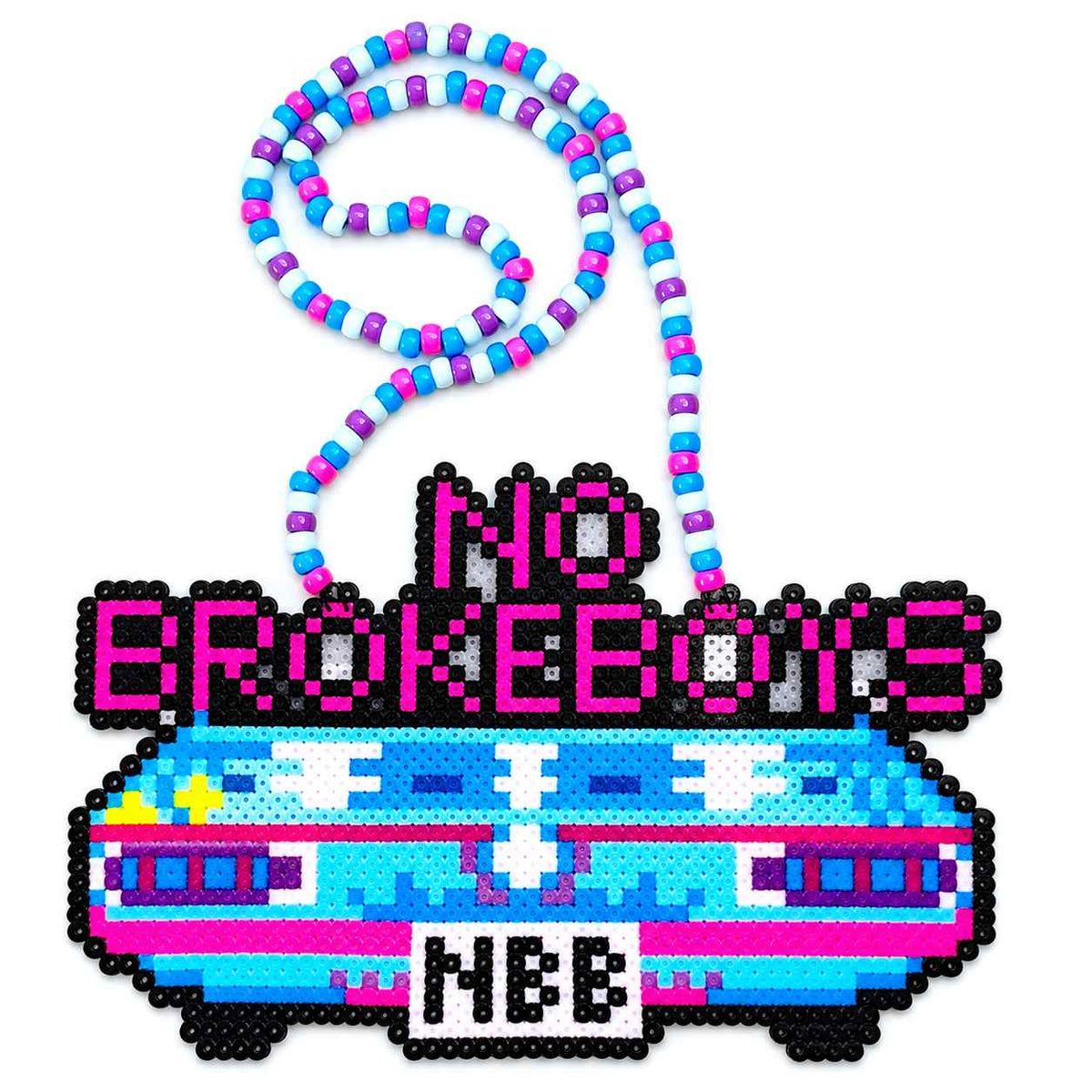 No Broke Boys Car Perler Necklace (XL)