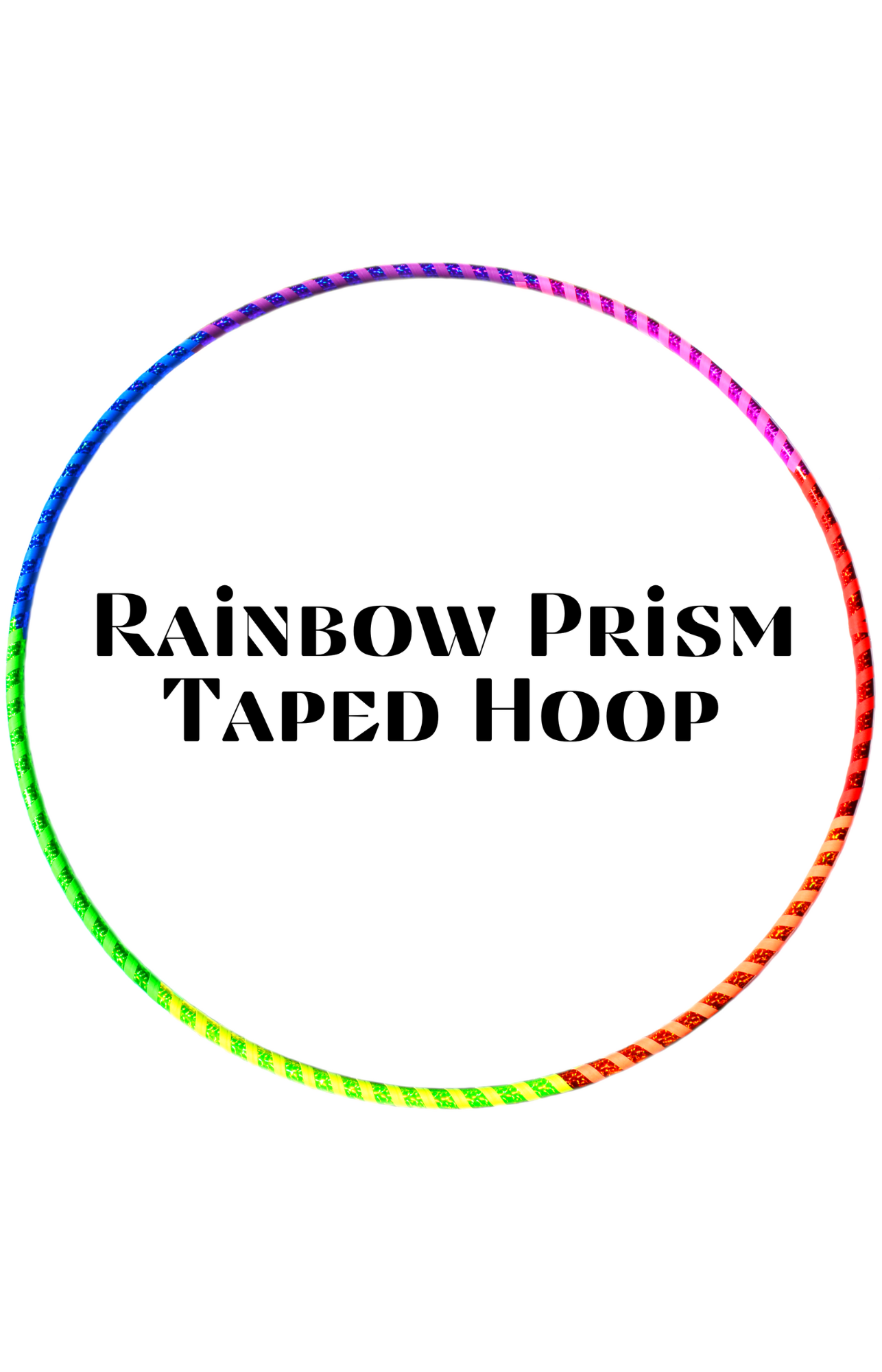 Rainbow Prism Taped Hula Hoop