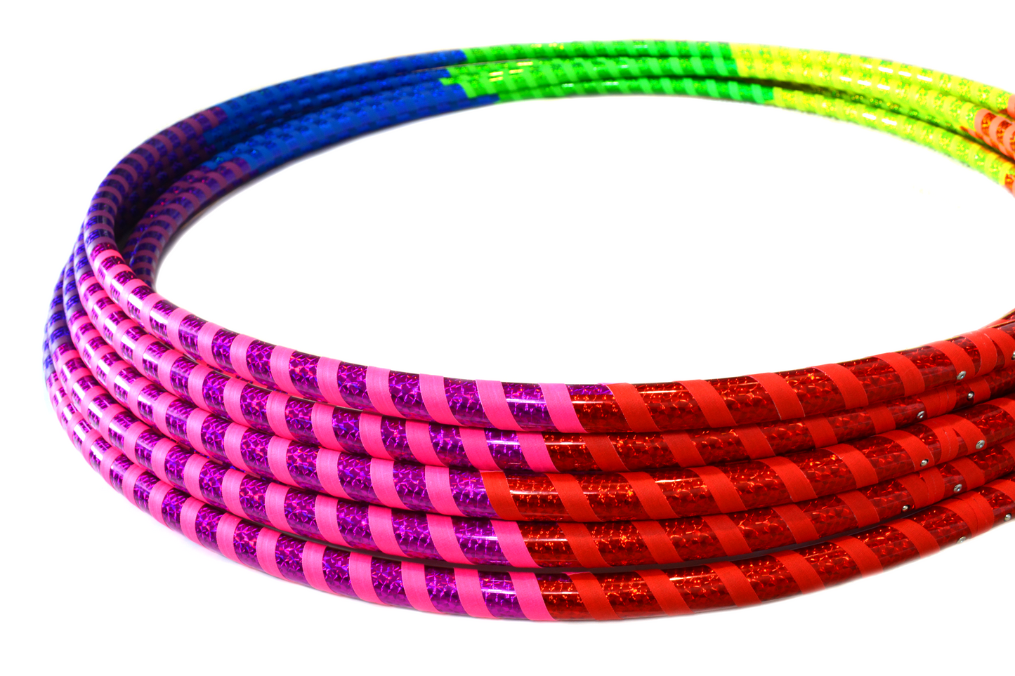 Rainbow Prism Taped Hula Hoop