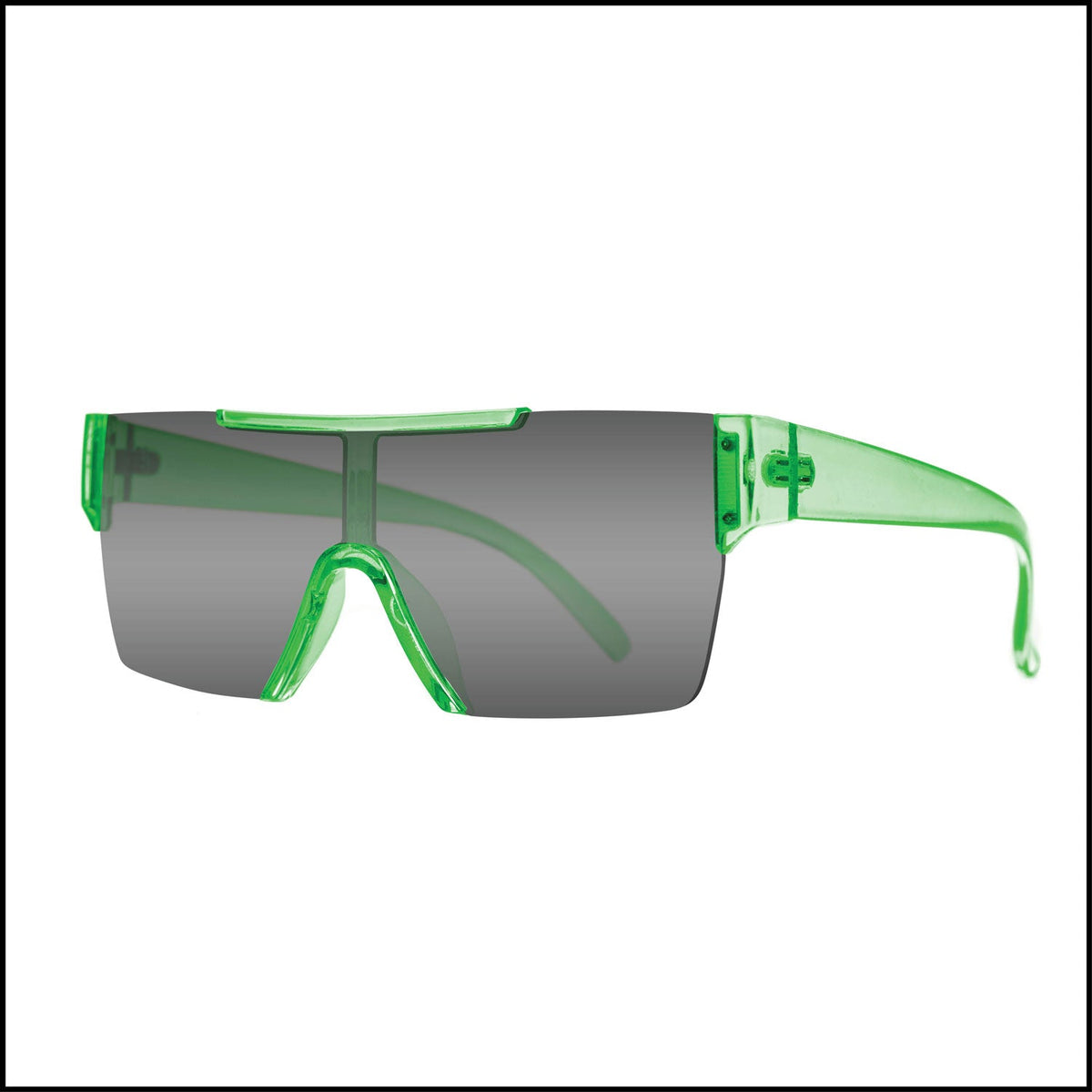 Futuristic Rectangle Reflective Sunglasses