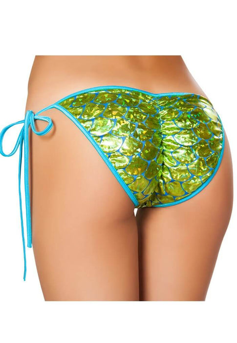 Seafoam Green Mermaid Pucker Back Bikini Bottom