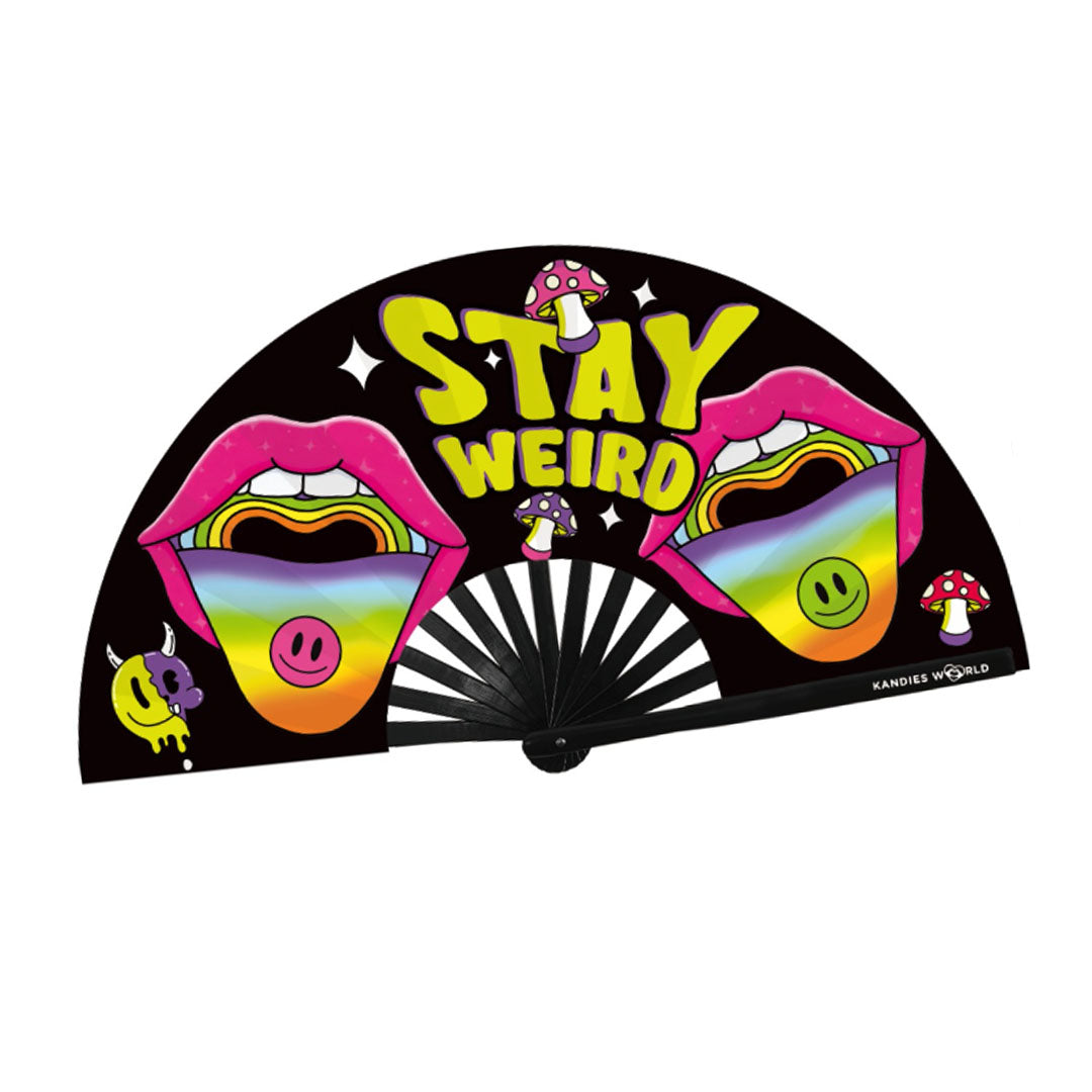 Stay Weird Hand Fan