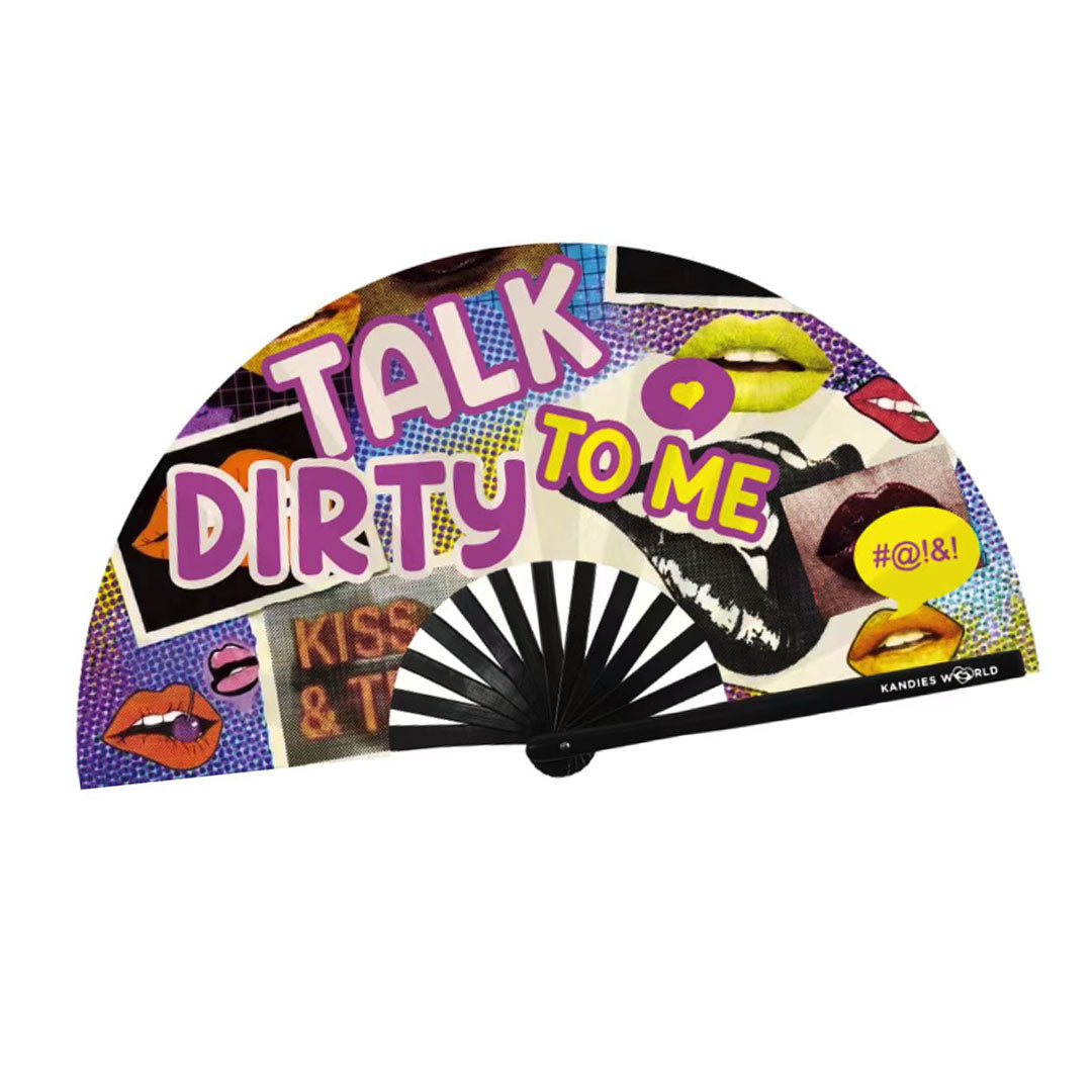 Talk Dirty To Me Hand Fan