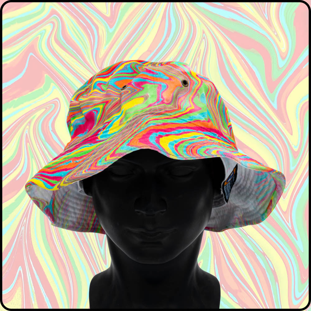 Techno Color RGB Hydro-Dipped Bucket Hat