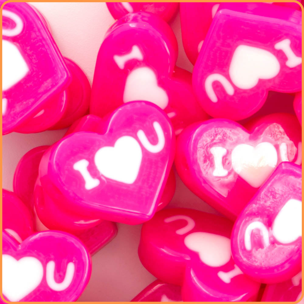 I Love You Kandi Bead