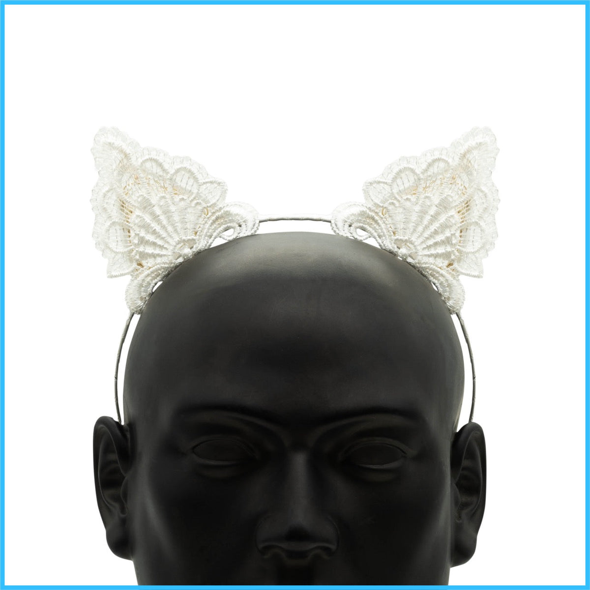 White Lace LED Cat Ears