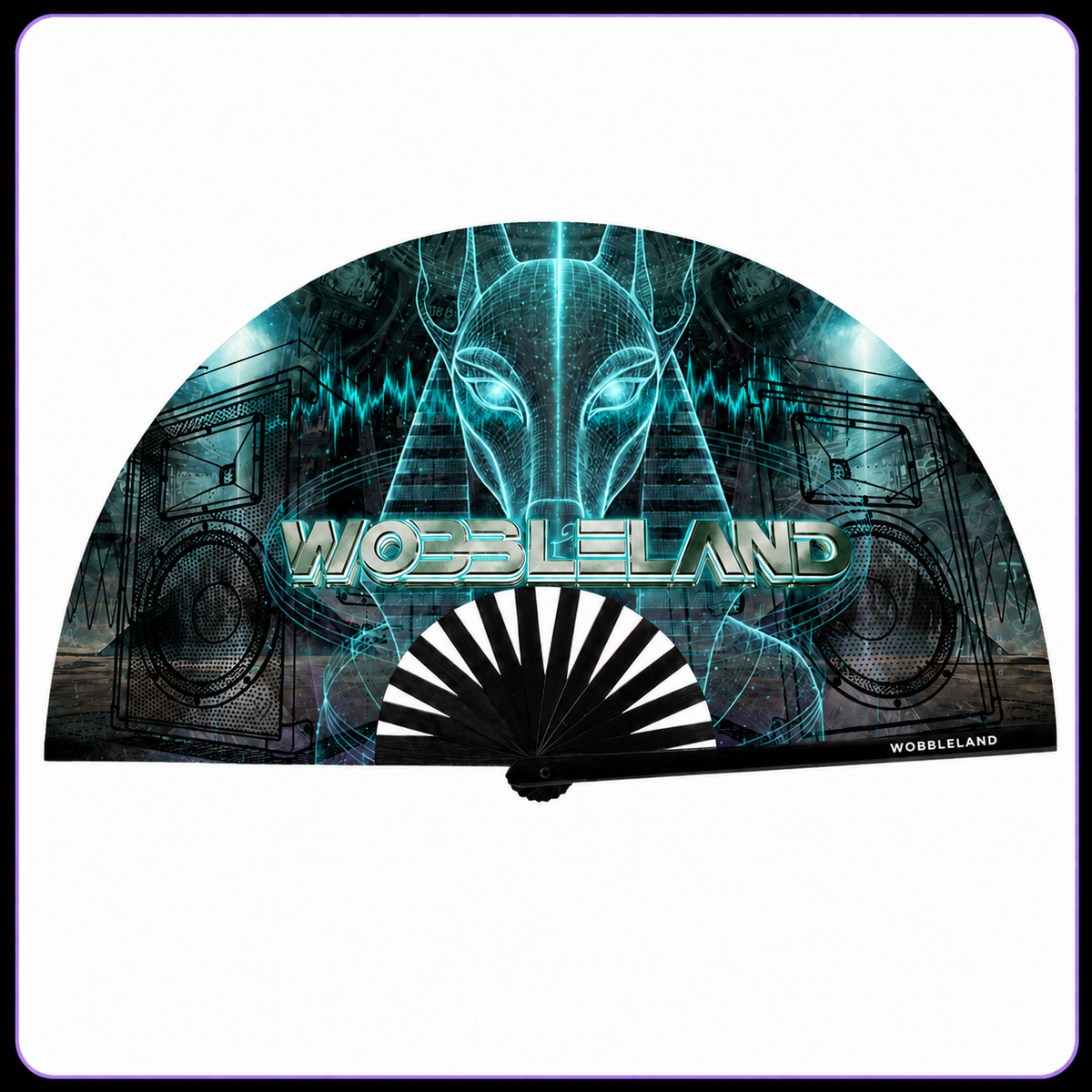 Wobbleland Cyber Anubis Hand Fan