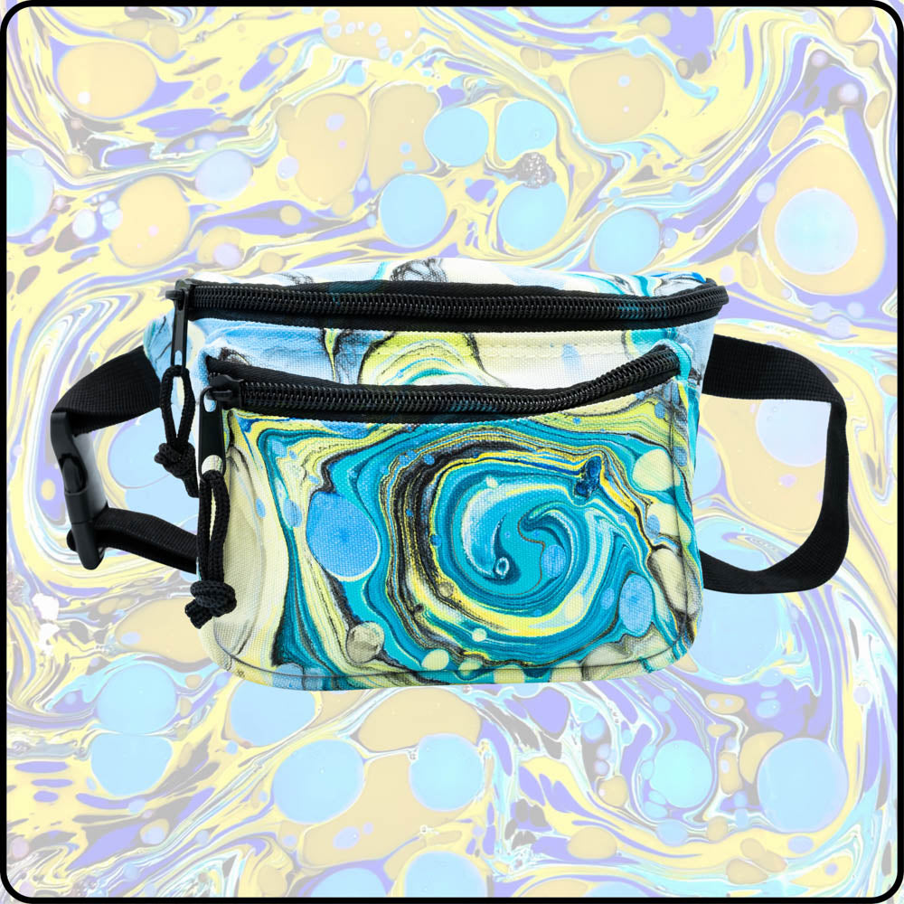 Yellow Snowcone UV Hydro-Dipped Fanny Pack
